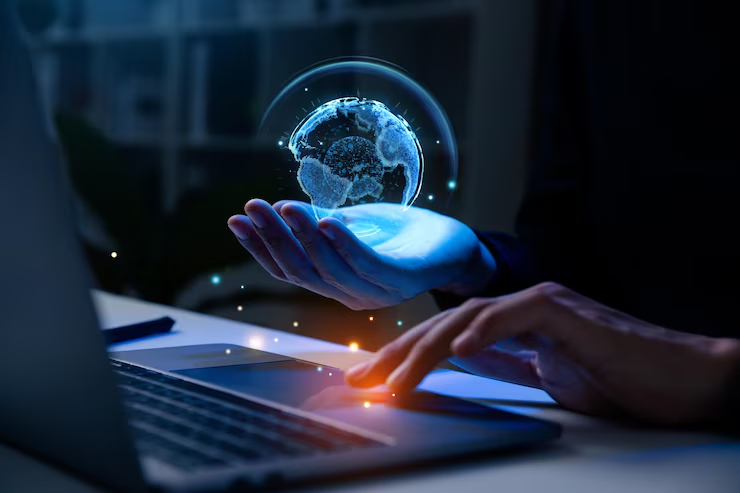 Digital transformation strategy concept with connected technology icons